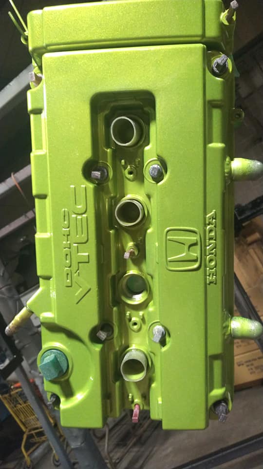 green honda engine cover