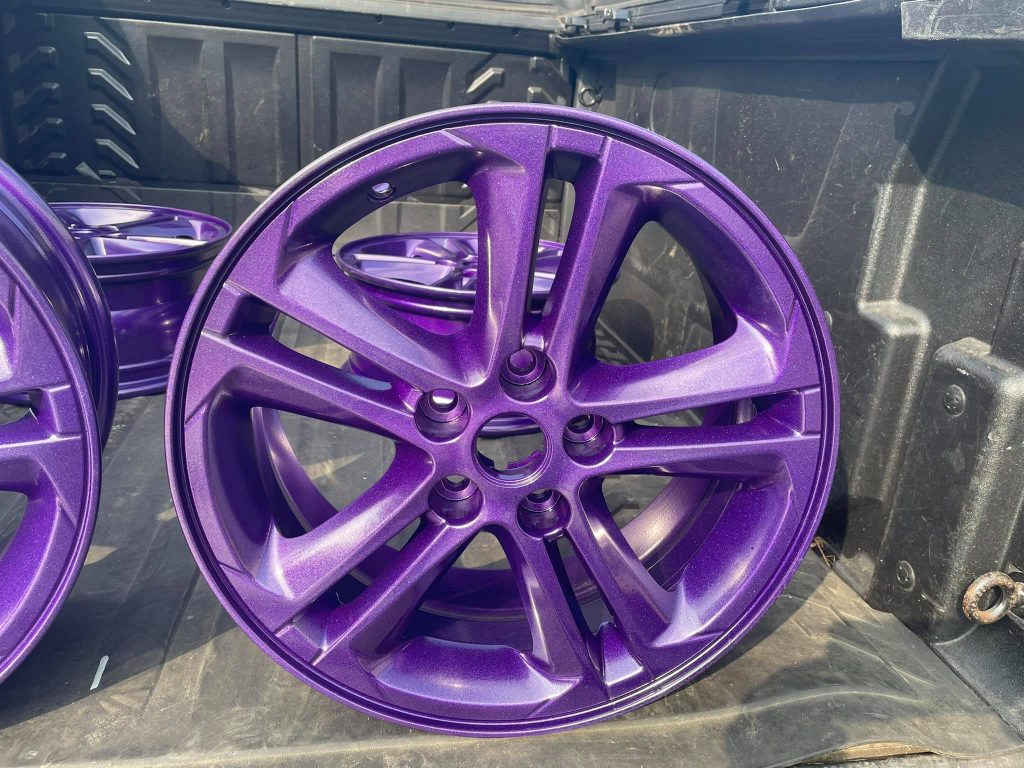 purple tire rim